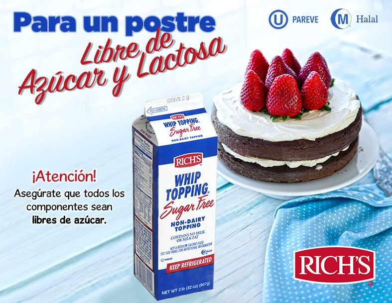 richsmx's tweet photo. También puedes cuidar la línea de tus clientes con Whip Topping Sugar Free. https://t.co/WMzv4s8LJP