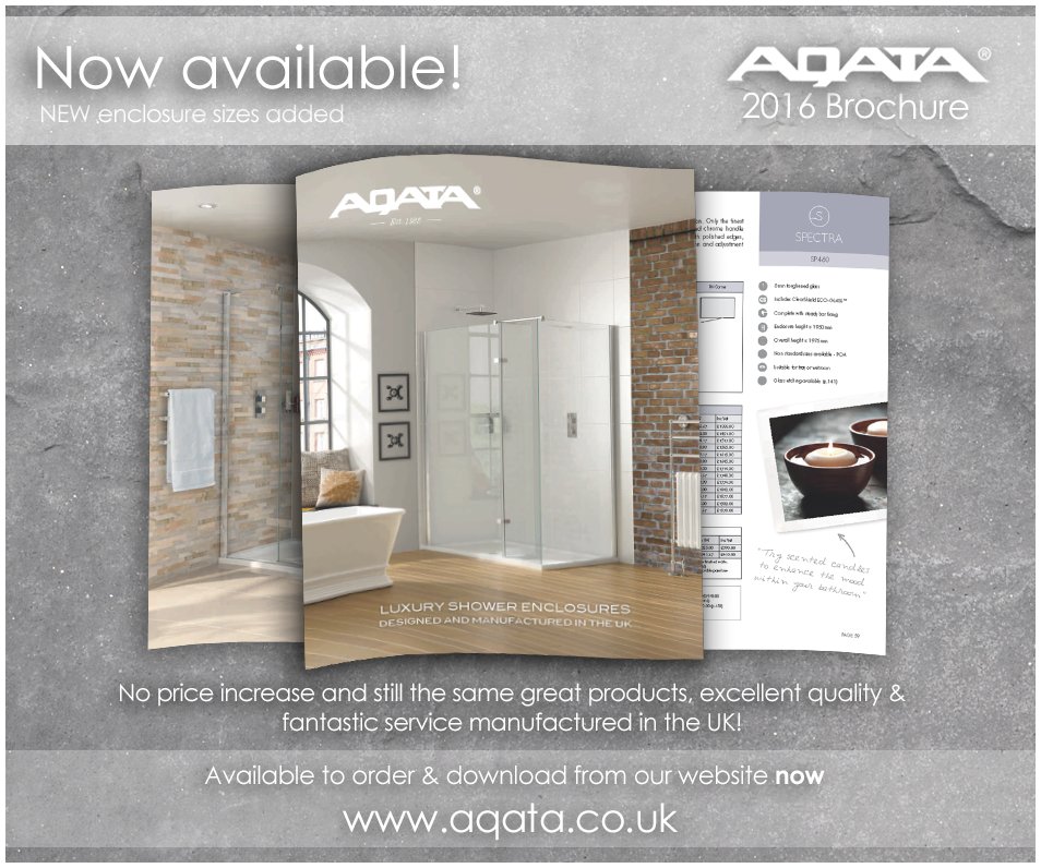 AqataLtd's tweet photo. Our new 2016 #Aqata brochure can be viewed online at: https://t.co/ypb6IXZsmr #30YearsofAqata https://t.co/R9E9g3C7rK