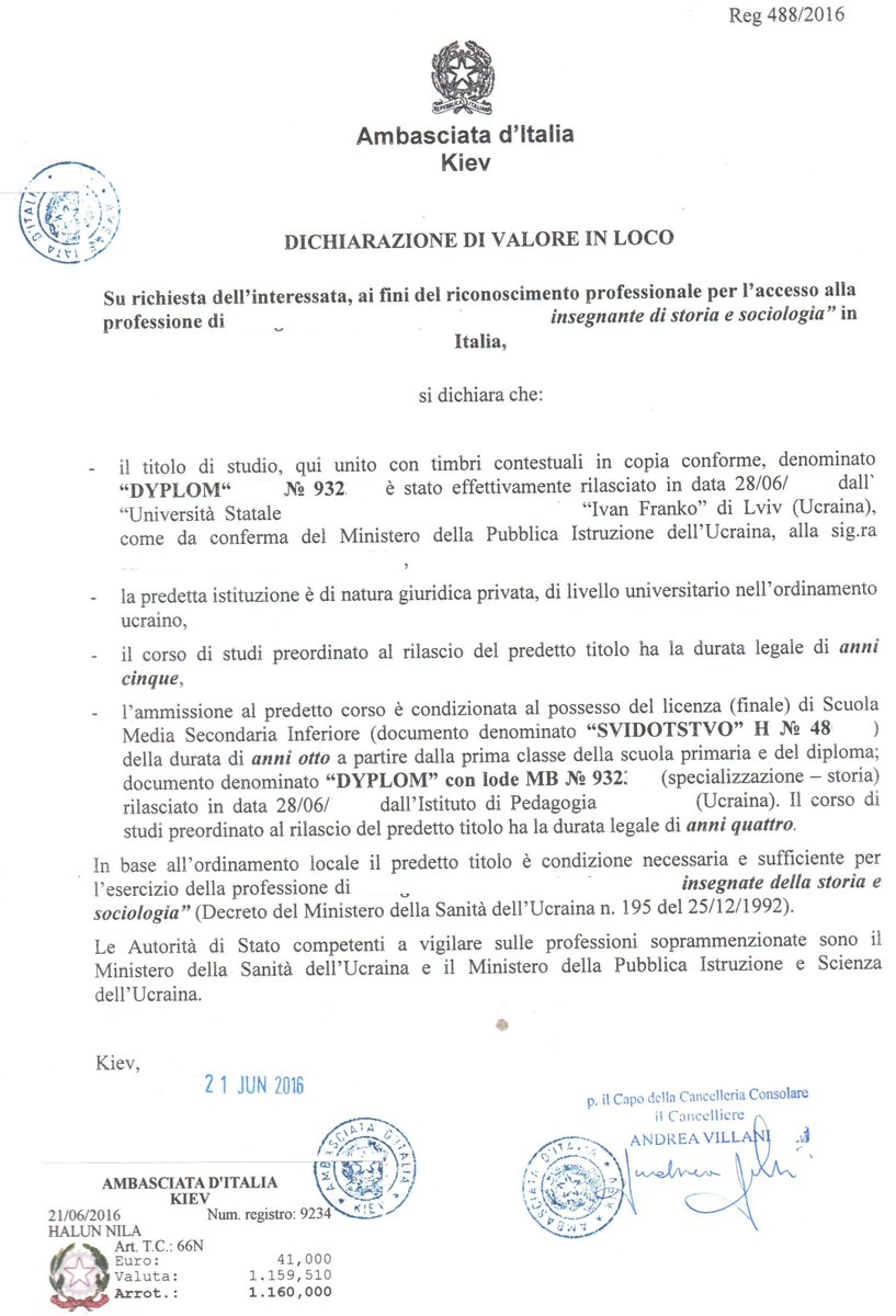 Acc On Twitter Dichiarazione Di Valore Dlya Roboti V Italiyi Dichiarazione Di Valore For Employment In Italy