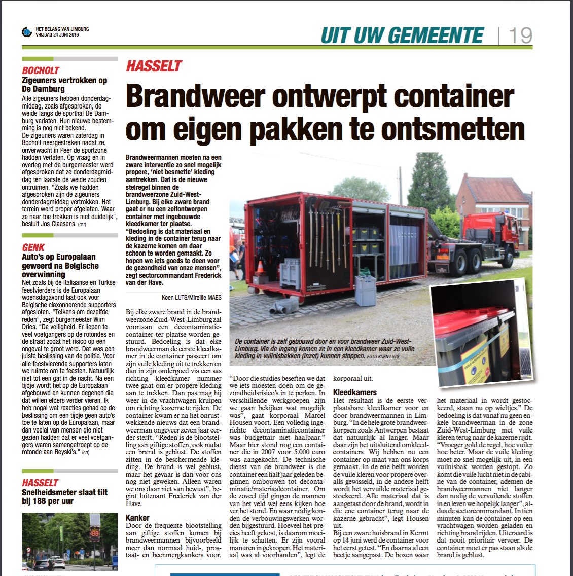 Tim_Renders's tweet photo. "Vroeger gold de regel, hoe vuiler hoe beter." @BrandweerZWL zet in op schoon werken bij brand. #arbeidshygiëne https://t.co/gFeF0juLjd