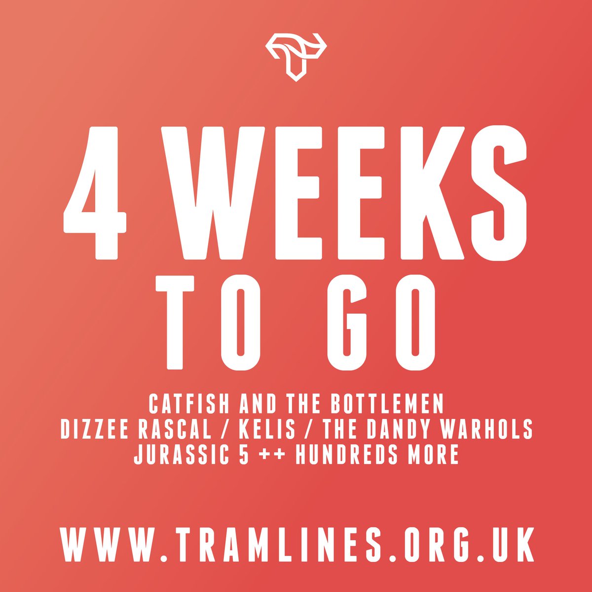 It’s just 4 WEEKS to go! <a href="/tramlines/">Tramlines Festival</a> 2016 will takeover #Sheffield! Weekend tickets from £32 tramlines.org.uk