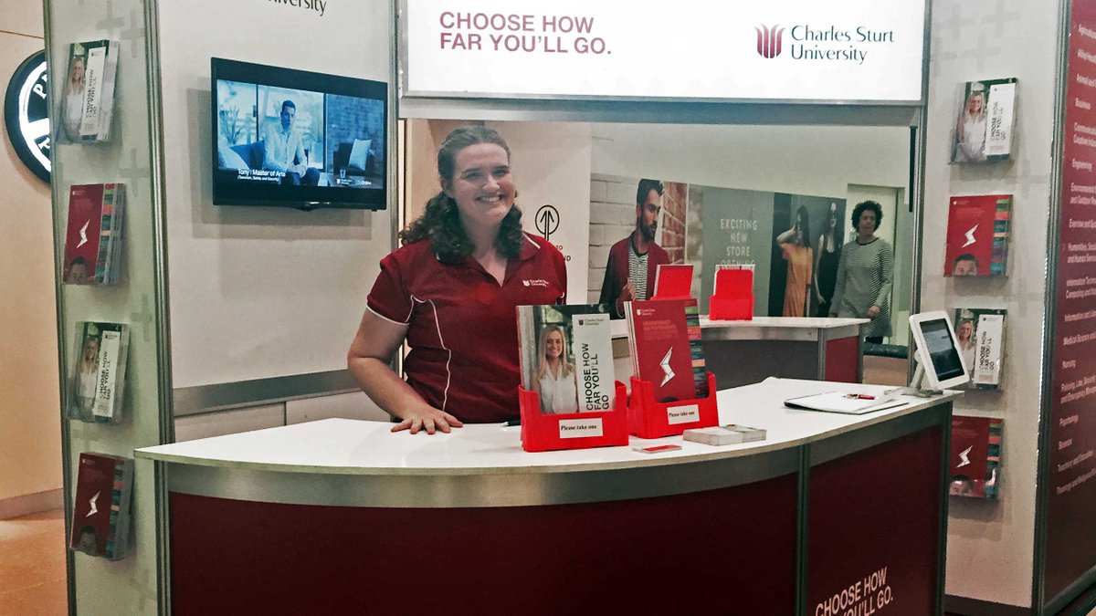 StudyCSU's tweet image. We&apos;re at Macquarie Centre all weekend, answering questions about CSU. Pop by and say hi bit.ly/1qqiH0X