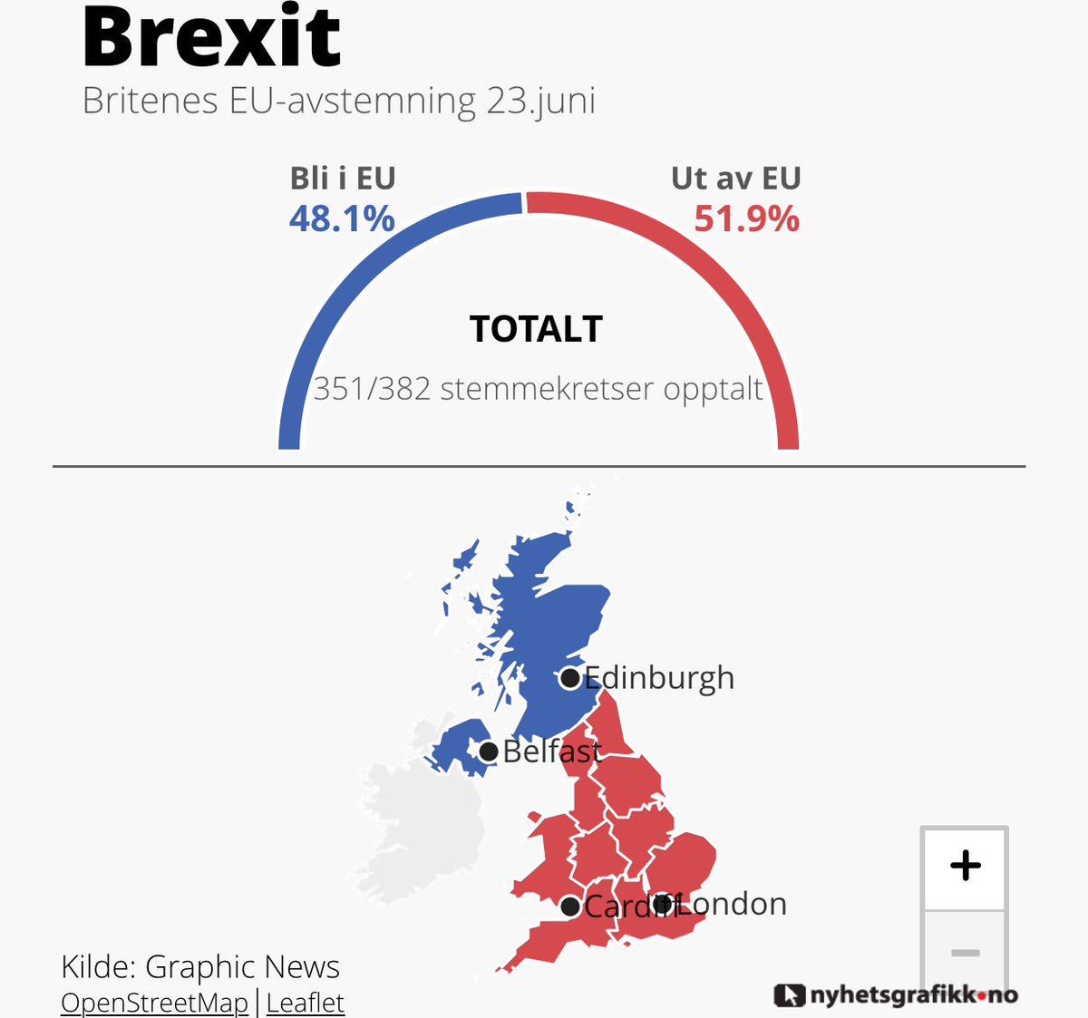 Dette kartet. Hvor lenge vil Storbritannia eksistere slik vi kjenner det i dag?