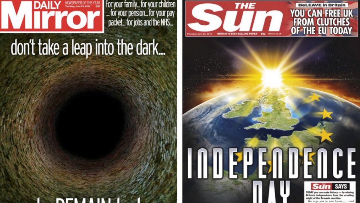 Fuck_Jihad_'s tweet photo. #Brexit Malgré les unes apocalyptiques du Sun et du Daily Mirror, la propagande ne prend plus #EuropeWin #Frexit https://t.co/pmvD9Higvp