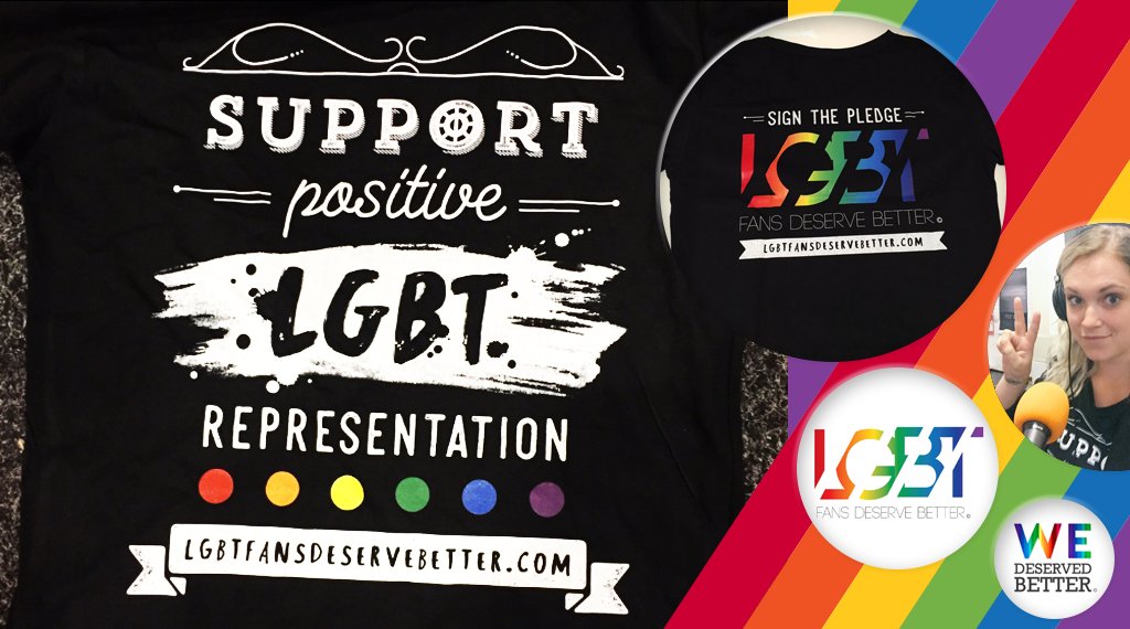 LGBTFansDB's tweet image. Thanks to @MisElizaJane for the support today! Get your own now - proceeds to @TrevorProject bit.ly/lgbtee