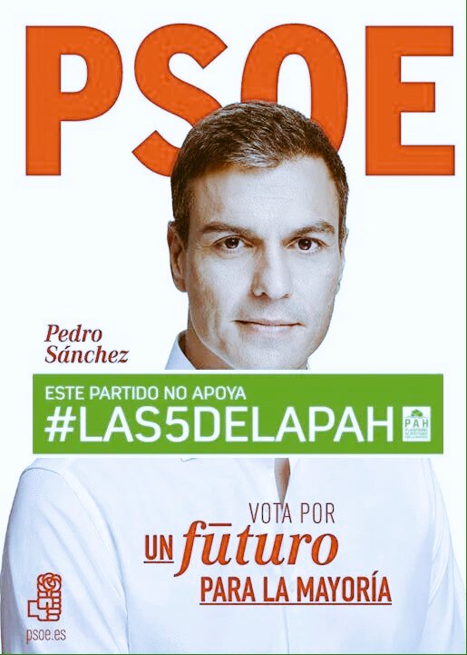 AlertaDesahucio's tweet photo. El PPSOE y Cs rechazan las 5 medidas de @La_PAH por el Derecho a vivienda digna

 ¡Sin #Las5deLaPAH 👋 NO os votamos! https://t.co/dxfswsbmNP