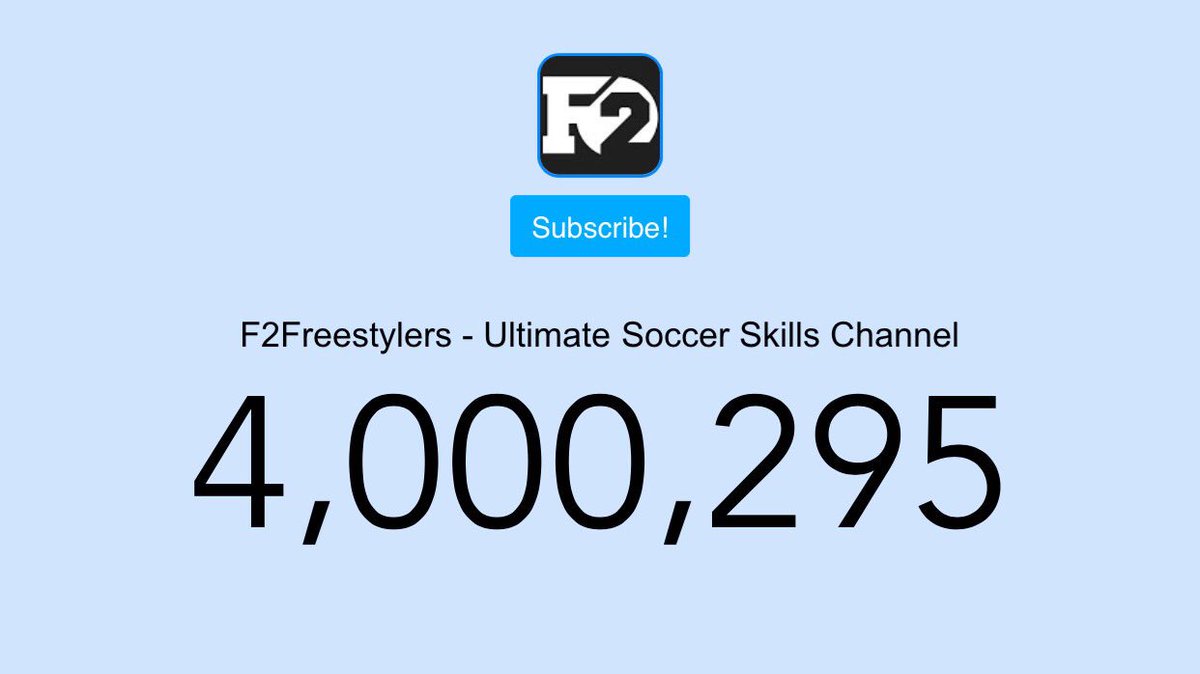 TheF2's tweet photo. You guys are truly incredible!!! 4 million subscribers, and we couldn't be more thankful🙌🏼 #F2Family https://t.co/1XkhXraL7s