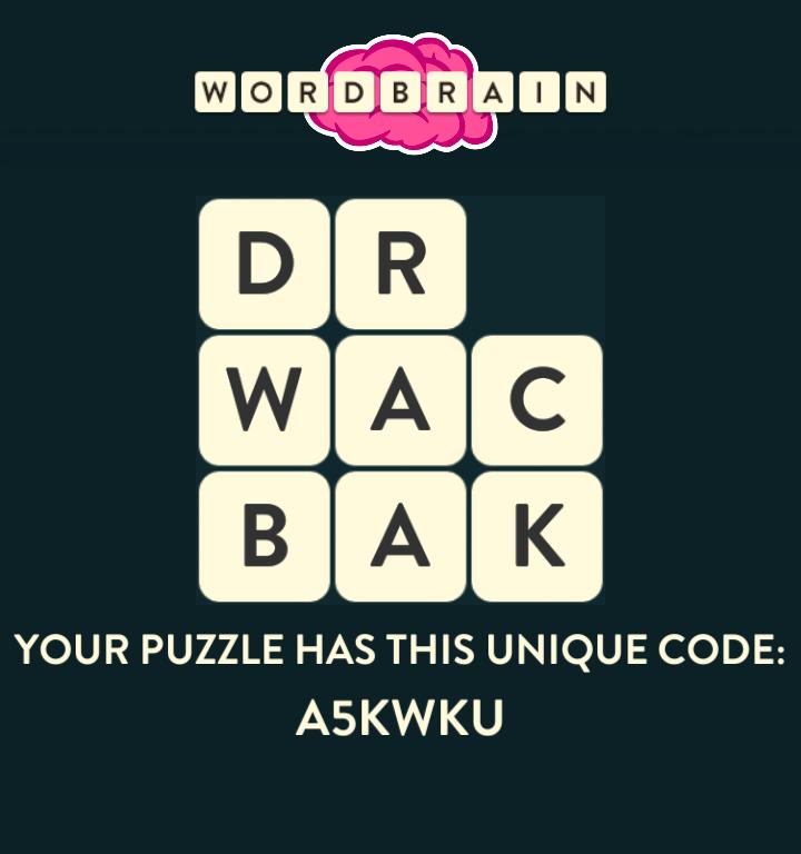 Kim_Nicolla's tweet photo. I've created a WordBrain puzzle! Try solving it. Download the game and enter the code A5KWKU. #WordBrain #wordpuzzle https://t.co/RCH6IpWQjK