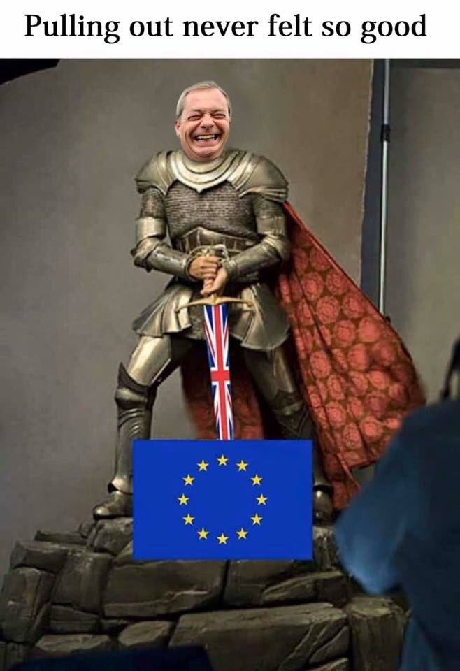 Thunderpants747's tweet photo. Nothing but #brexit #memes #NigelFarage https://t.co/P3CWvm8cI4