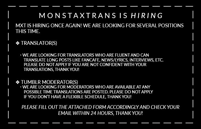 MONSTAXTRANS's tweet image. MONSTAXTRANS IS HIRING

goo.gl/forms/UFFs2jbk…