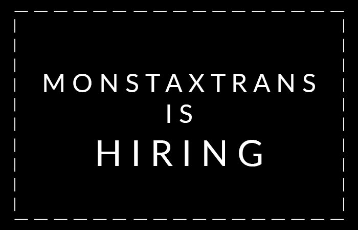 MONSTAXTRANS's tweet image. MONSTAXTRANS IS HIRING

goo.gl/forms/UFFs2jbk…