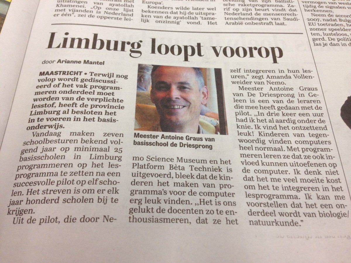 Met @KarinStraus <a href="/MustafaAmhaouch/">Mustafa Amhaouch</a> ontvang ik vanmiddag 100 kinderen <a href="/limburg/">Provincie Limburg</a> M'tricht voor Kick Off Codestarter