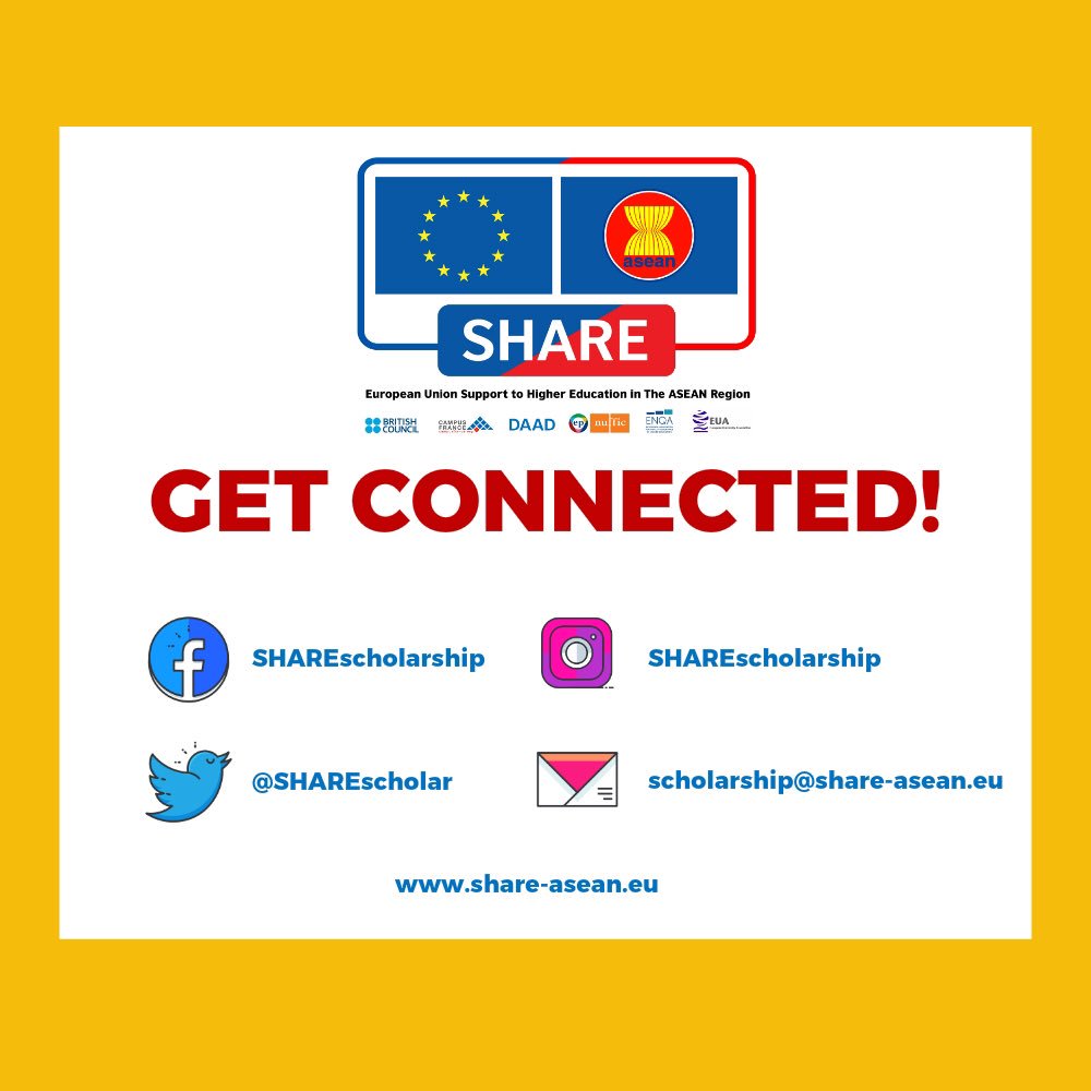 SHAREscholar's tweet photo. Never miss an update and connect with us!
#asean #studyinasean #studyabroad #aseaneu #scholarship #studyinasia https://t.co/xfDxE6Rf0j