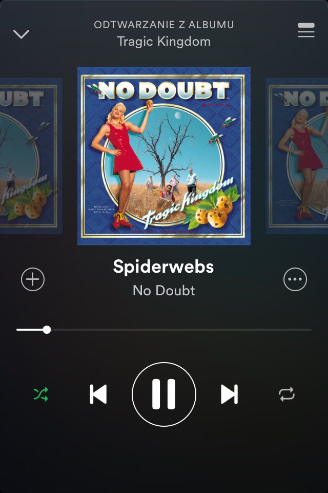 Yeah 😉🎼 #music #nodoubt #spiderwebs #spotify #90s #tragic #kingdom #GwenStefani