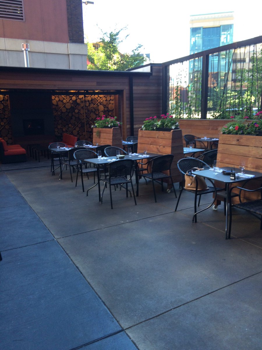 chefperkey's tweet photo. Patio is all set for lunch today. Awesome day for dining al fresco @Iron_GR #summerinthecity https://t.co/jn4ZilG9K4