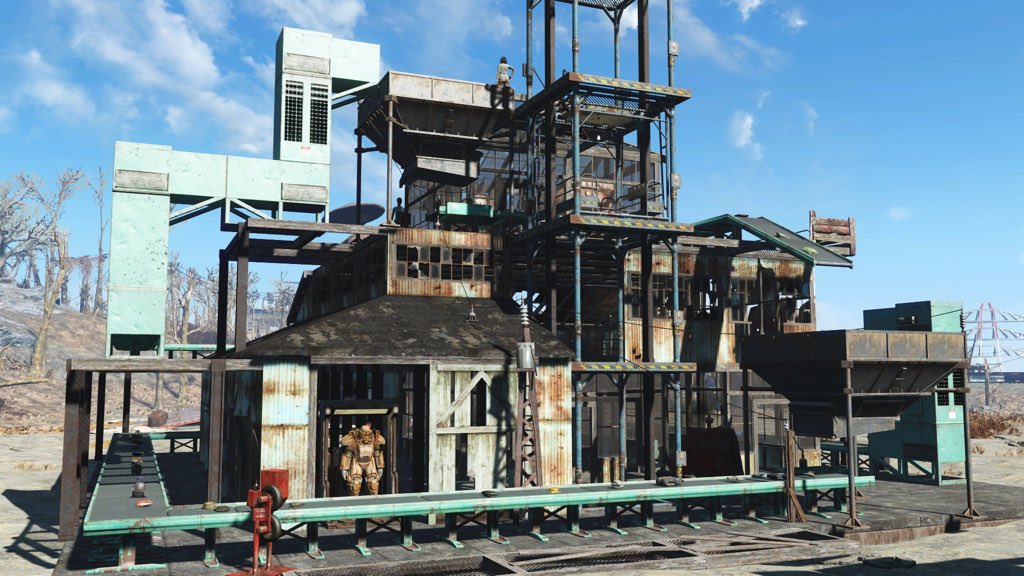 bdobosch's tweet photo. Check this out #Fallout4 #DLC contraptions is madness, can't live in this house but it looks #sweet #unknownbuilder https://t.co/wWeoXcJqJE