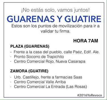 DavidJViana's tweet photo. Vente a nuestros puntos d información y movilización, te llevamos gratuitamente a #Barlovento #GuarenasValidaYRevoca https://t.co/wPtl0ygmyq