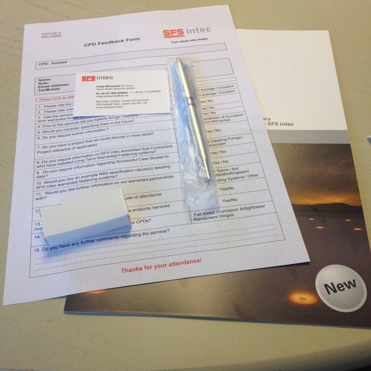 ostickwilliams's tweet photo. Another great #CPD by Craig from @SFSintec! #architecture #isoweld #RIBA #seminar #lunch https://t.co/3NoEmWPmcM