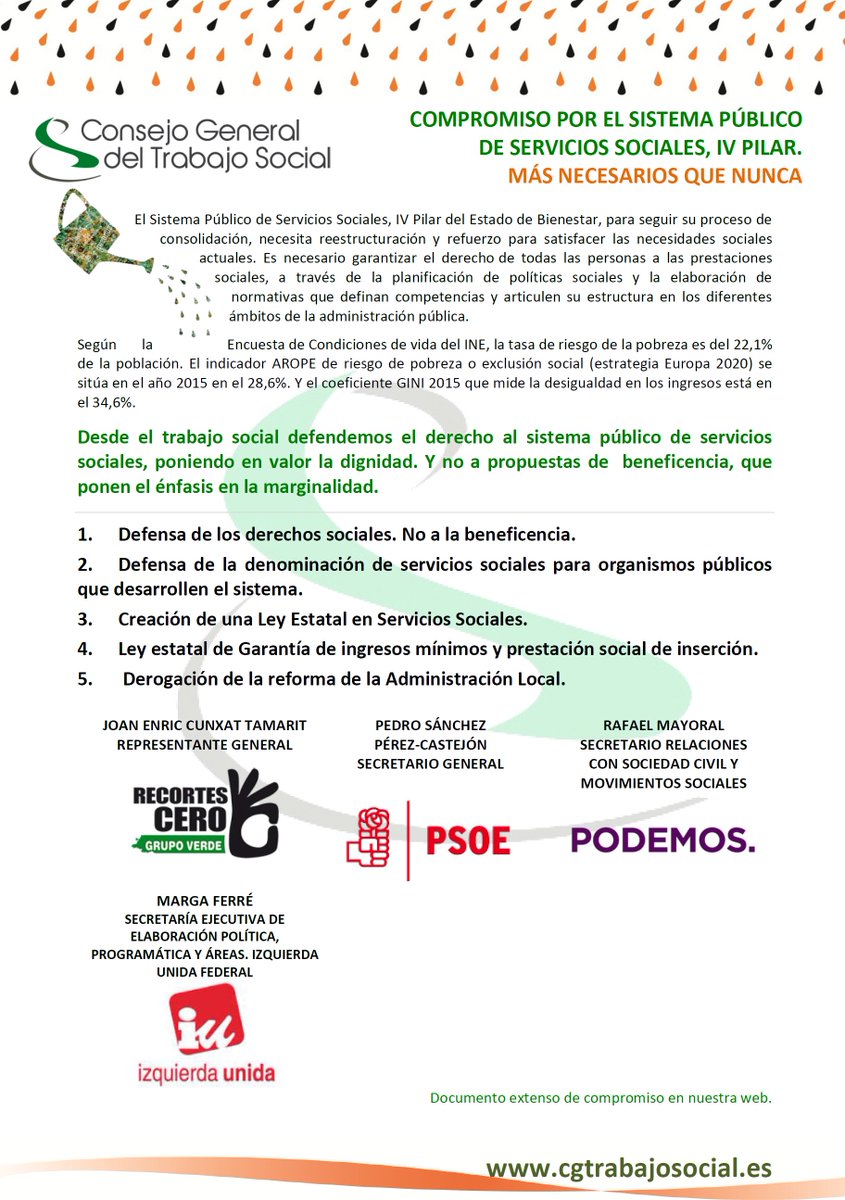cgtrabajosocial's tweet photo. .@iunida acaba de firmar #CompromisoConServiciosSociales Seguimos pendientes @PPopular @CiudadanosCs https://t.co/ZdZncHOvis