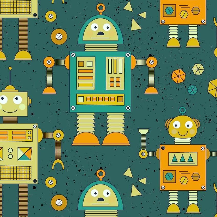M_Jdesigns's tweet photo. #surfacepatterndesign #pattern #robot #designforlicense #textiledesignl #kidspatterns https://t.co/UdCkDjjxyi https://t.co/c6C8IJaDeM