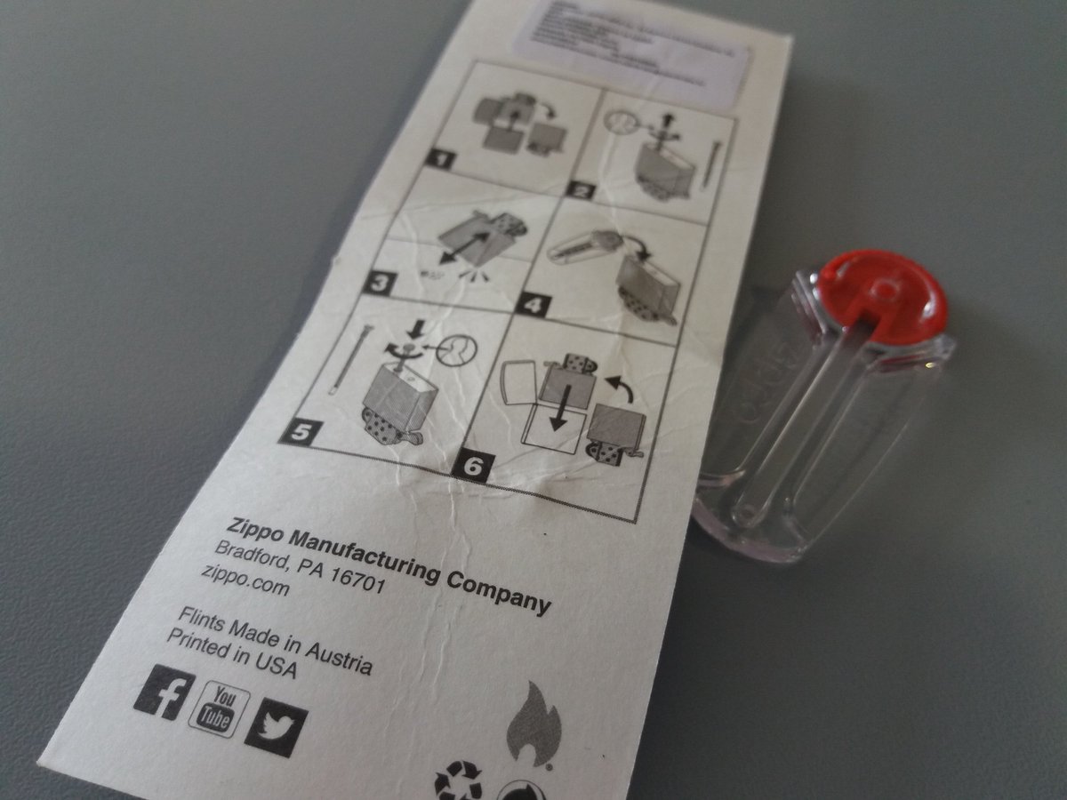 ivanhoe2007's tweet photo. @Zippo Today I bought #zippo 6 genuine flints in Croatia and I get 0 of them! The case was originaly packed, empty. https://t.co/Xr9cJHoBra
