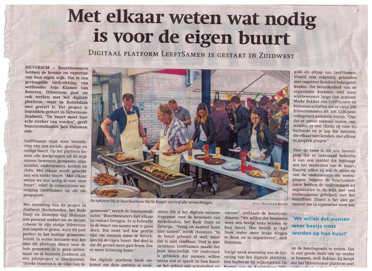 LeeftSamen's tweet photo. @LeeftSamen verbindt Hilversum Zuidwest! Mooie start van @GemeenteHsum LeeftSamen in Wijkcentrum De Koepel! https://t.co/sl4H5Ignzo