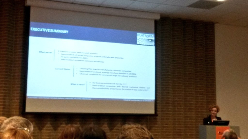 LuciaInigo_CDTI's tweet image. Sonia Florez @tecnalia explains #PLATFORM #H2020 linking 3 #pilotline #openaccess at #indtech16 #service #sme