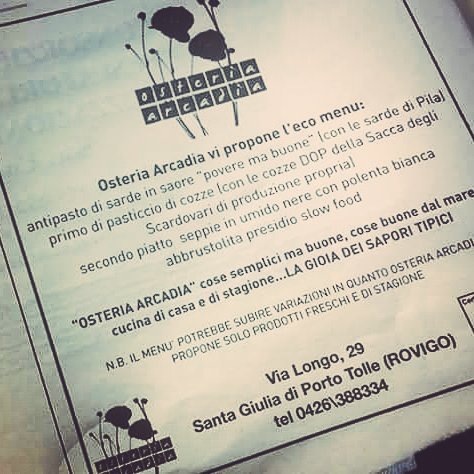 osteria_arcadia's tweet photo. #perLaStrada del Gusto - ECO DESIGN WEEK #ecodesignweek #ecodestinations #ecomenu #osteriaarcadia #deltadelpo #food https://t.co/duVP1n608g