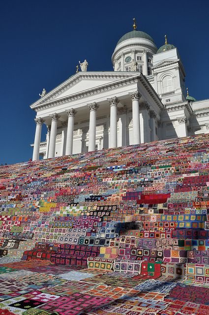 sematufan's tweet photo. @DDeryaBaykal  Yarn bombing Helsinki https://t.co/FZn35QR7vu