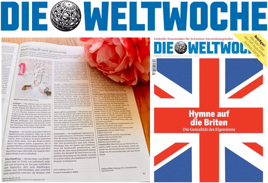 _WeddingEvents's tweet photo. In der neuen #Weltwoche vom 22.Juni 2016 #press #kidsparty #kids #kidsevent https://t.co/hG4Of4ozTO