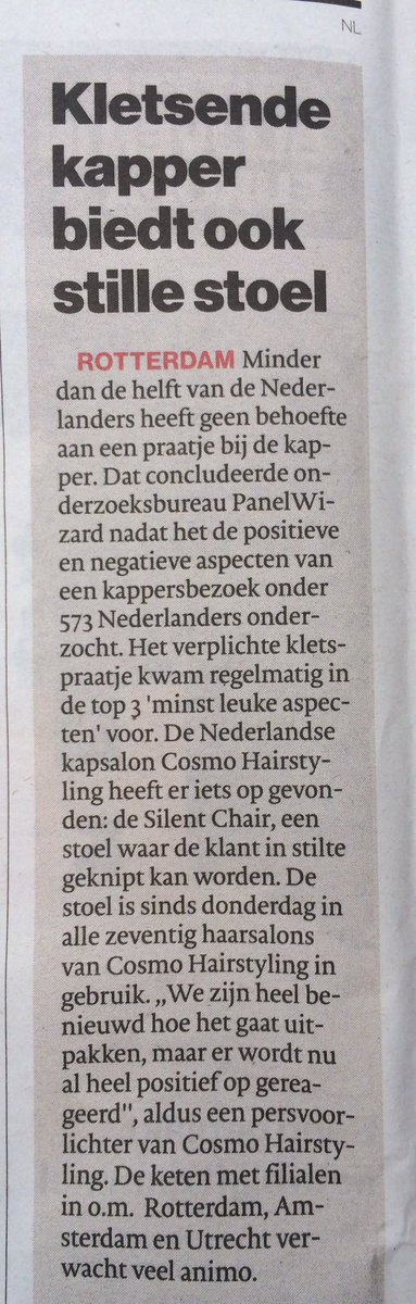 MargovdWeert's tweet photo. #Gastbeleving zonder woorden  "silent chair"@Cosmokappers https://t.co/vQShxbh5E7