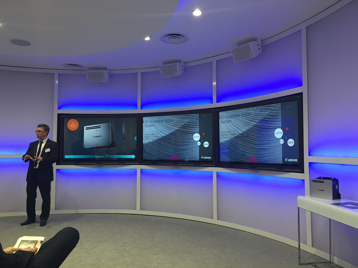 JamesPittick's tweet photo. Canon's Chris Howell leading a breakout session on @CanonBusinessUK capabilities in the #3DMachineVision world https://t.co/kv2AmkRKre