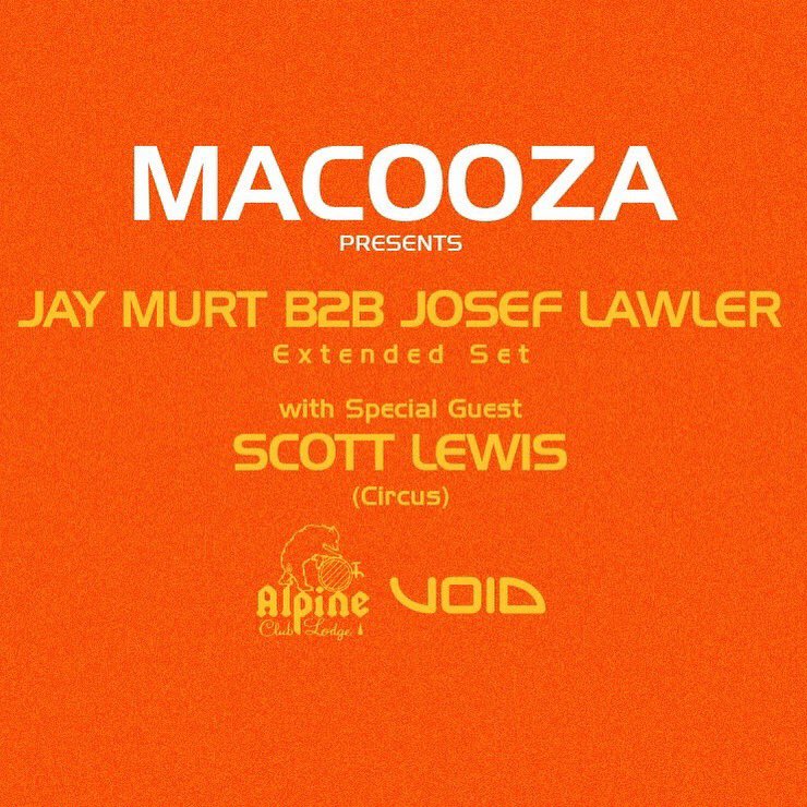 Saturday we have a great event in what is Macooza. Doors open at 10 #housemusic