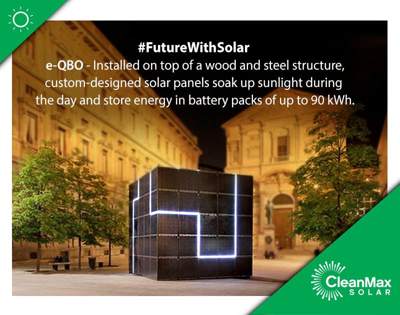 CleanMax_Ofc's tweet image. #FutureWithSolar #eQBO is autonomous &amp;amp; off-grid, but integrated into the city through the services it provides.