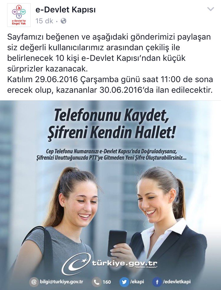 e-Devlet Kapısı (@ekapi) on Twitter photo Çekilişe katılmak için <a href="/ekapi/">e-Devlet Kapısı</a> 'yı takip etmeniz ve bu paylaşımımızı retweet etmeniz yeterli olacaktır. #edevlet Çekilişe katılmak için <a href="/ekapi/">e-Devlet Kapısı</a> 'yı takip etmeniz ve bu paylaşımımızı retweet etmeniz yeterli olacaktır. #edevlet