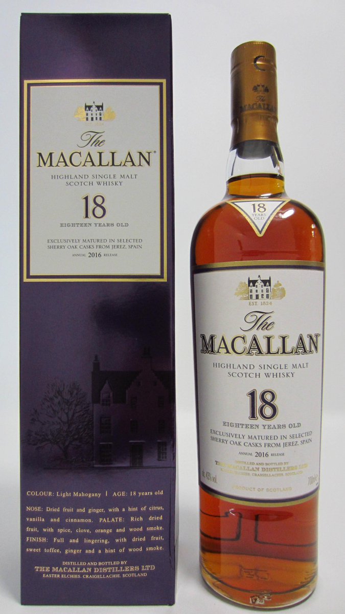 Macallan Sherry Oak 2016 18 year old
exclusive-whisky.com/macallan-sherr…
#Whisky,#Whiskey,#Macallan,#SherryOak