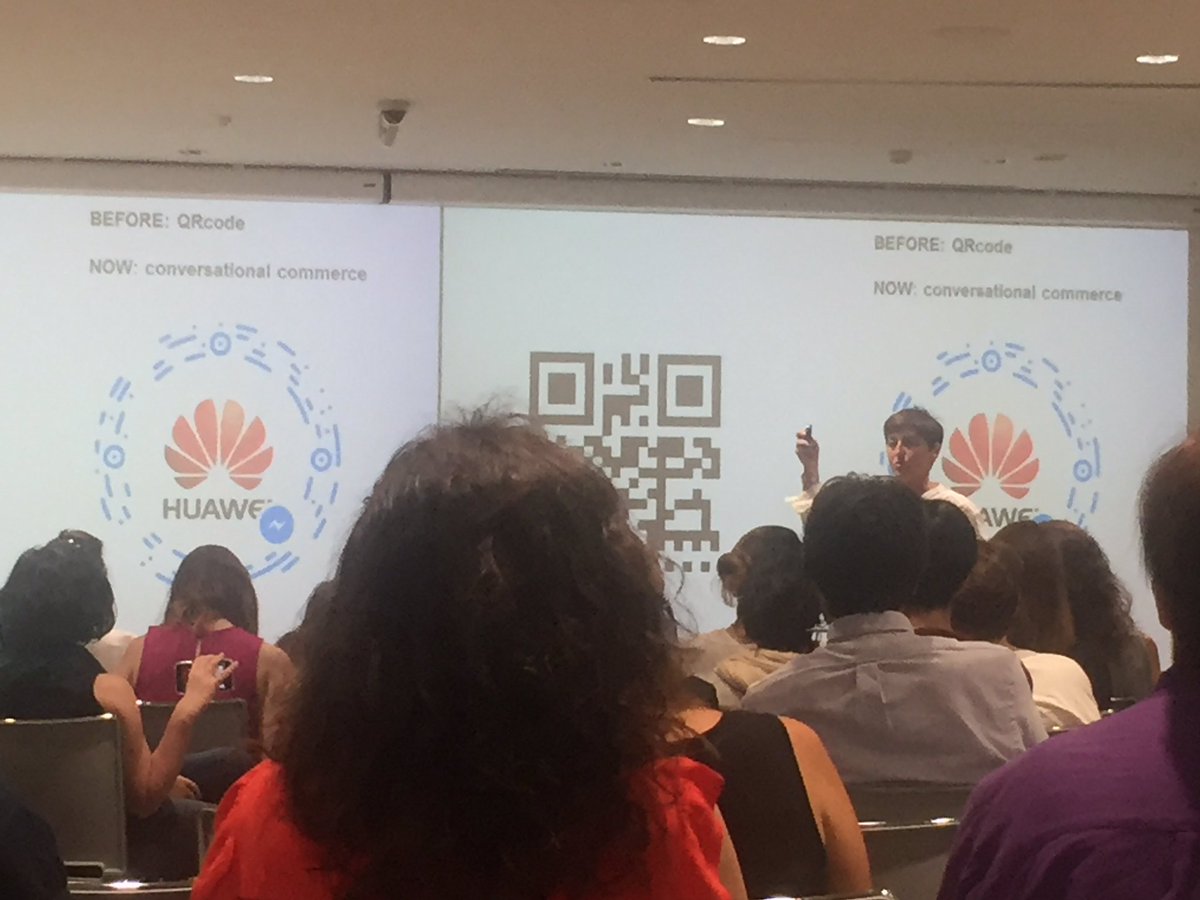 Sarpizilla's tweet photo. Before was #qrcode. Now is conversational #commerce. #Storytelling #DanCamp https://t.co/8G46CcDgmE
