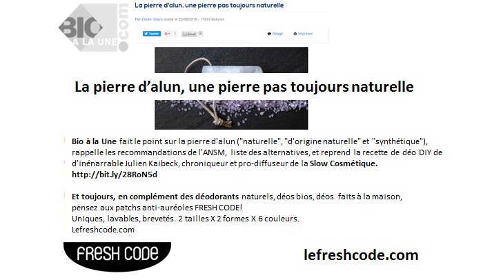 #Pierre_alun #deodorant #transpiration @Bioalaune_com fait le point sur la pierre d'alun. bit.ly/28RoN5d