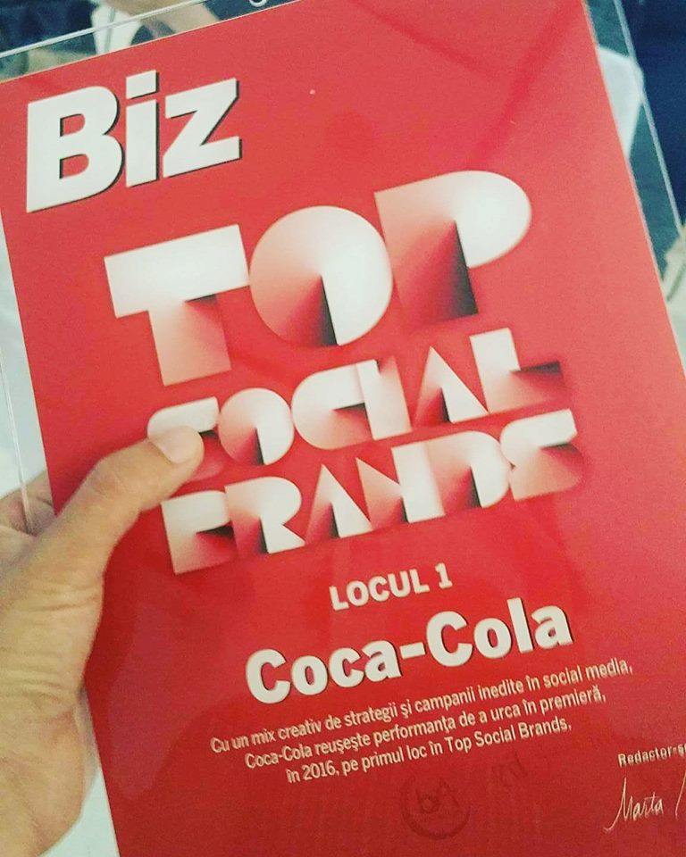 cocacolaromania's tweet photo. 1st place 💓
Multumim, @RevistaBiz! 💓 https://t.co/2snFTNCq28