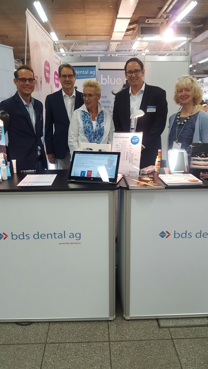 BluemOralCare's tweet photo. Export manager Frederik is in #Basel to represent BlueM during #ISDH2016! Together with @SwallowDental #oralhealth https://t.co/oOVMn5RWpw