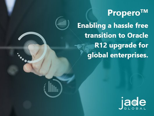 JadeGlobal's tweet photo. #Propero - Enabling a hassle free transition to #Oracle #R12 upgrade for global #enterprises https://t.co/W7O5KwYJYR https://t.co/3PAwMQGAQ7