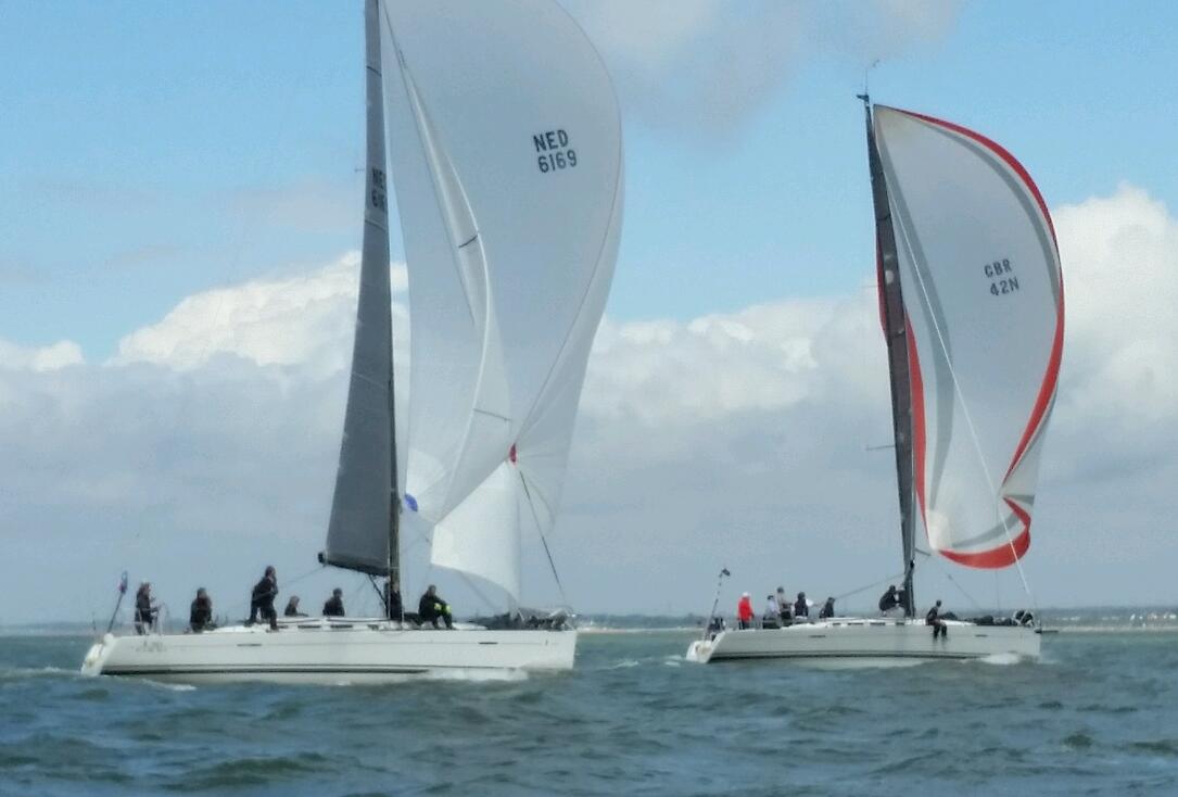 First 40 IRC Two dust up between La Reponse and the Flanders Commodores' Cup entry Elke  #rorcracing #ircnationals