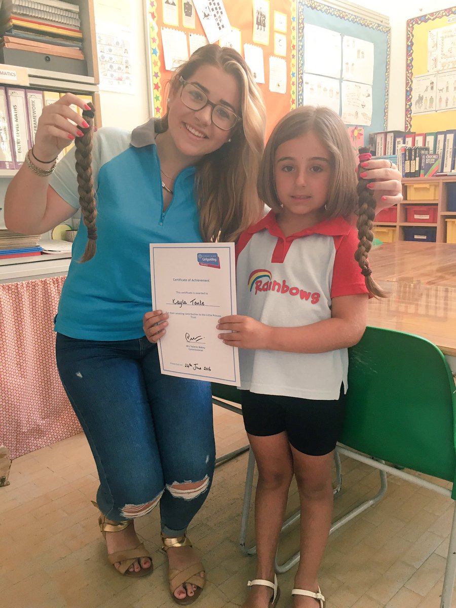 <a href="/Girlguiding/">Girlguiding</a> can I get RT for this brave Rainbow who donated 10 inches/2 plaits of hair to the #littleprincesstrust