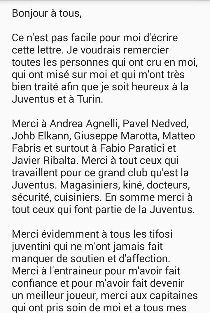 Morata Italie La lettre d adieu de Morata la Morata Italie La lettre d adieu de Morata la