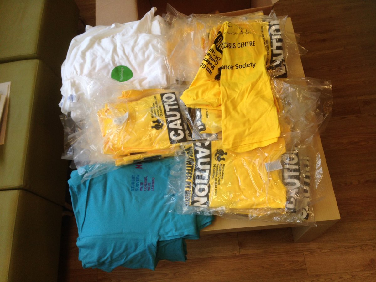 UniOfGalwaySU's tweet photo. If ye still like FREE stuff there's a mountain of t-shirts &amp; books in SU office looking for good homes #NUIG #Galway https://t.co/Alff1qKhth