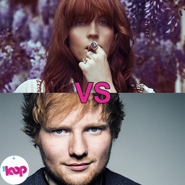 TheLoopAu's tweet photo. It's @flo_tweet vs. @edsheeran! 'Shake It Out' vs. 'Lego House'. Vote #LoopOffFlorence or #LoopOffEd https://t.co/B13KFq1yU8
