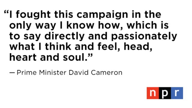 The biggest loser in the #Brexit vote? PM David Cameron, who said Friday he would resign. n.pr/28SCtvU