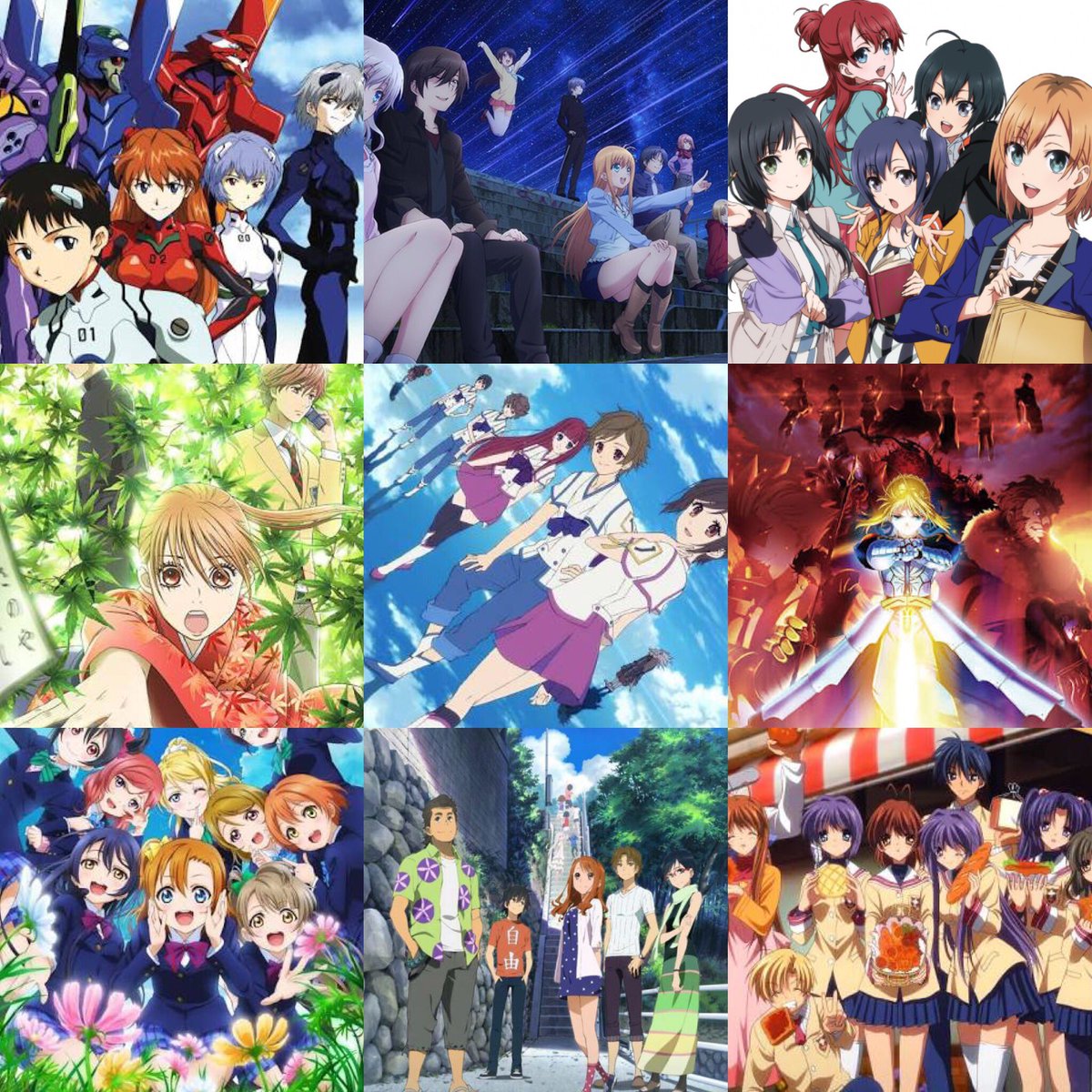 どりーむ ネロ祭頑張る子 代表的なアニメ集めたやつ 好きなアニメあったらrt アニメ好きな人と繋がりたい Rtした人全員フォローする