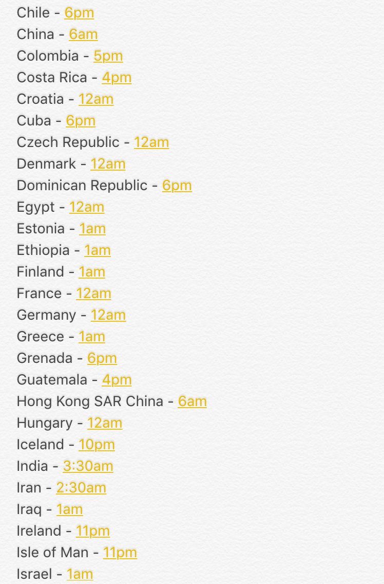 lipkitupdate's tweet photo. A list of worldwide times for tonight's restock (Friday 24th June) 💄 https://t.co/hezpNPd0Ss