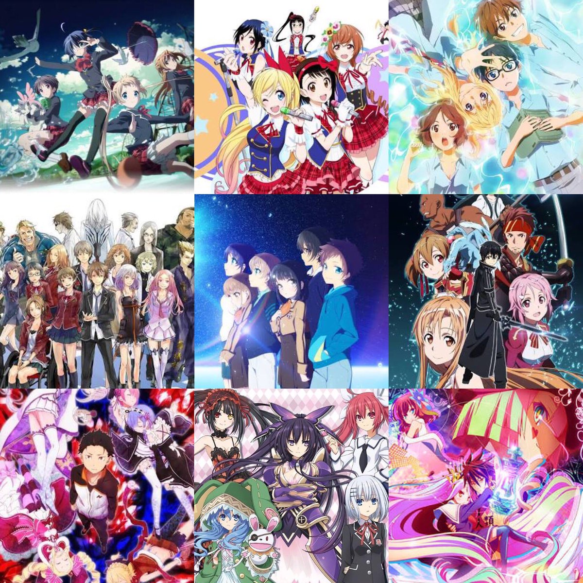 どりーむ ネロ祭頑張る子 代表的なアニメ集めたやつ 好きなアニメあったらrt アニメ好きな人と繋がりたい Rtした人全員フォローする